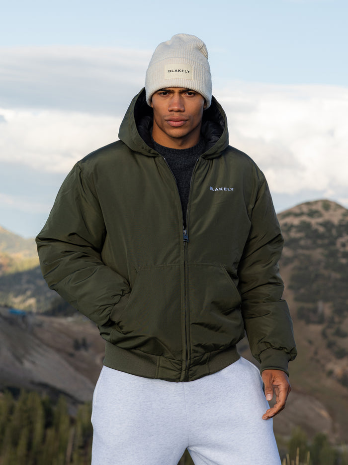 Layton Hooded Jacket - Khaki Green