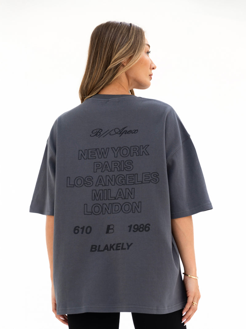 Apex City Ultra Oversized T-Shirt - Charcoal