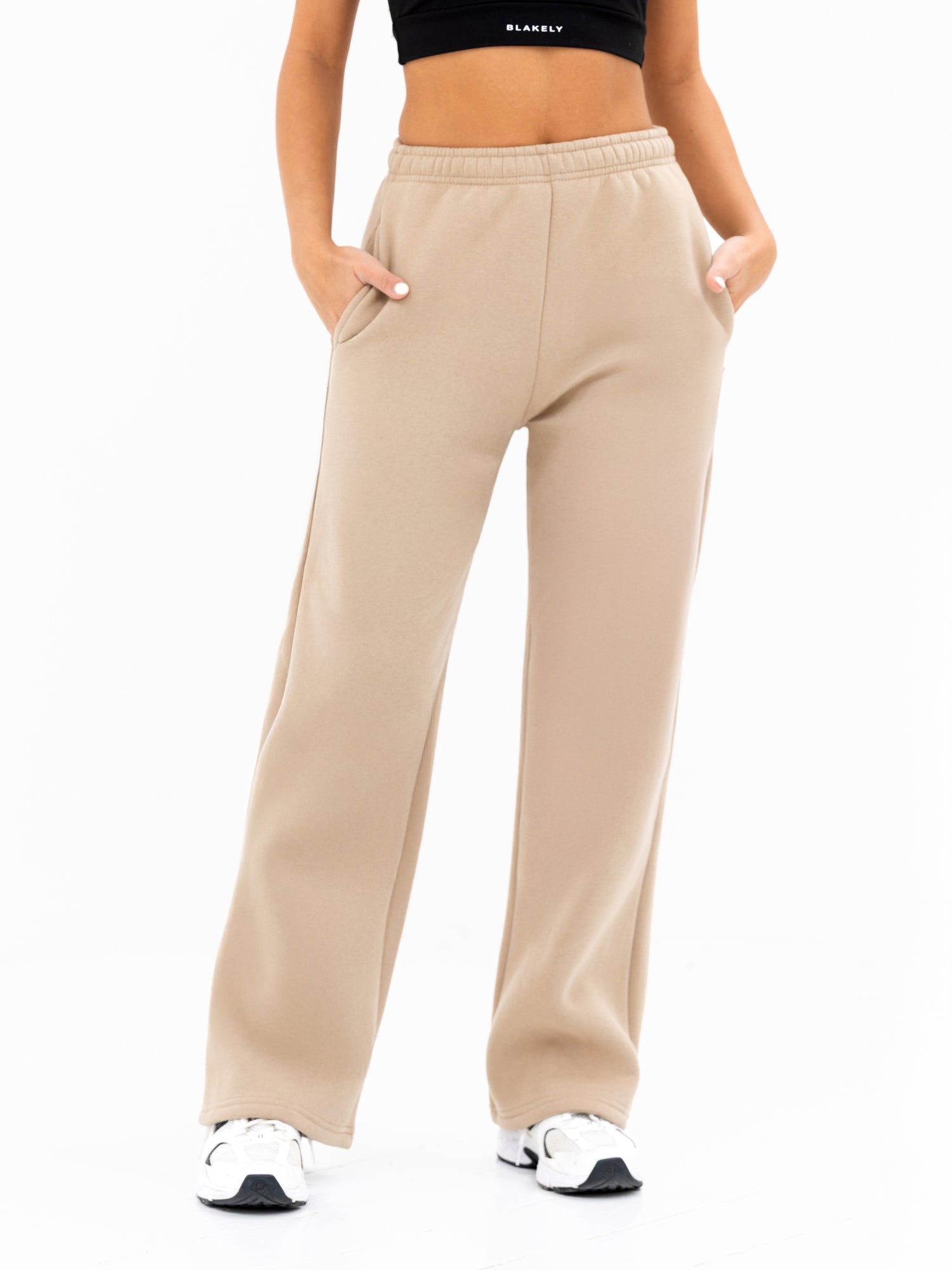 Buy Blakely Tan Isabel Wide Leg Sweatpants Free delivery on