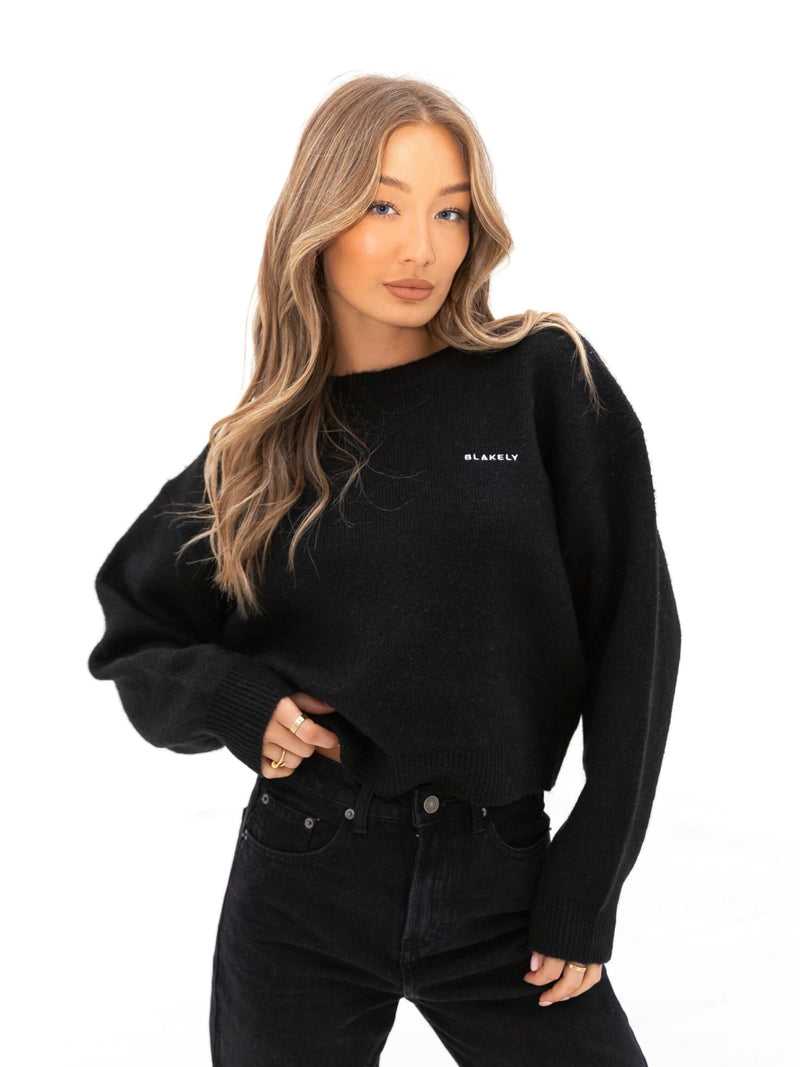 Elara Knitted Jumper - Black