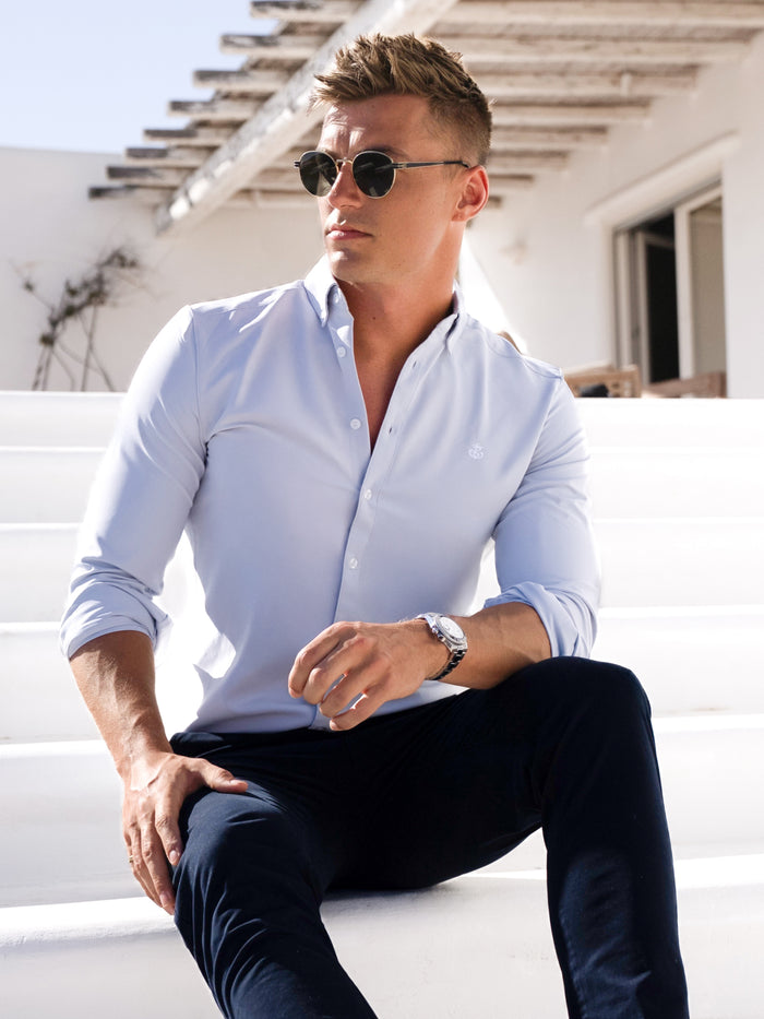 Marlon Slim Fit Shirt - Lilac Blue