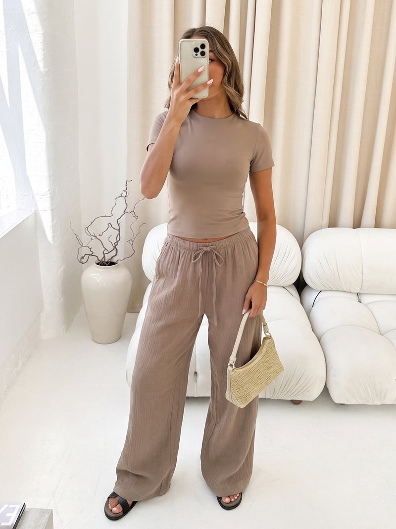 Lucia Baby Tee - Taupe
