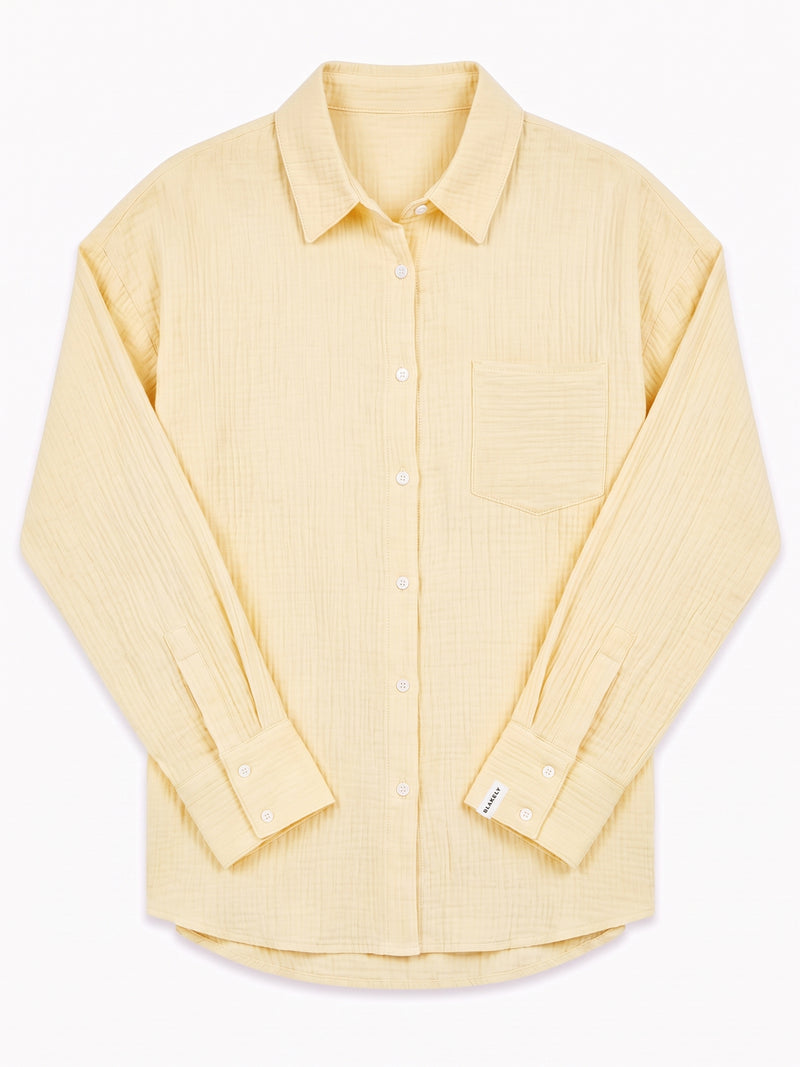 Mila Oversized Shirt - Butter Yellow