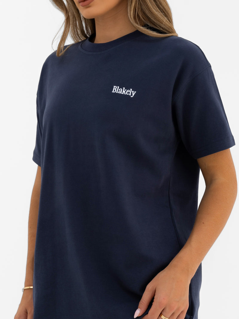 Jada Oversized T-Shirt - True Navy