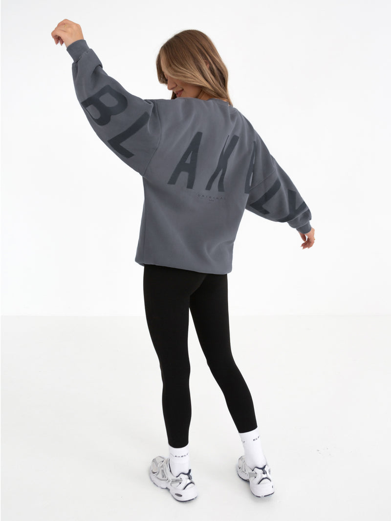 Isabel Tonal Oversized Jumper - Charcoal