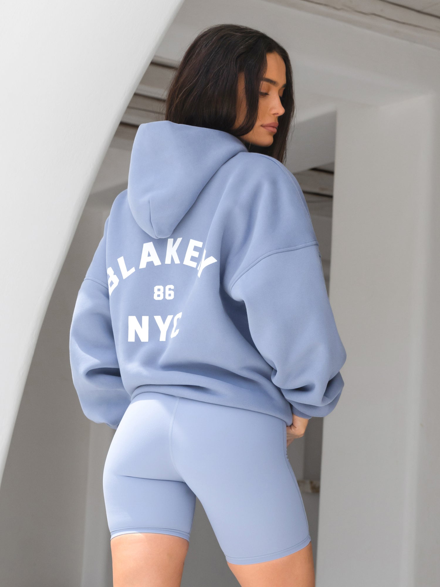 Buy Blakely Womens Cloudy Blue NYC Oversized Hoodie | Free