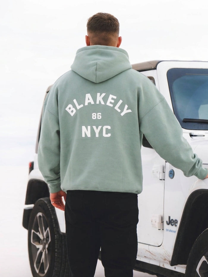 NYC Relaxed Hoodie - Sage Green