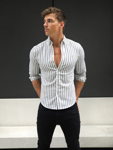 Buy Blakely White Savona Stripe Shirt – Blakely Clothing