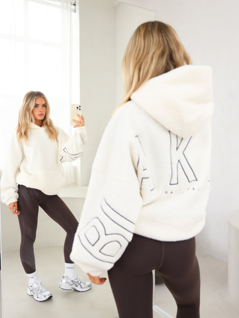 Borg Isabel Oversized Hoodie - Off White