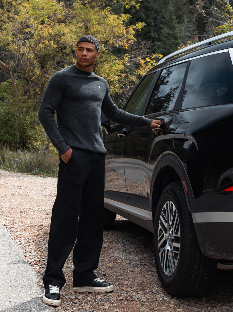 Olton Knit Jumper - Charcoal