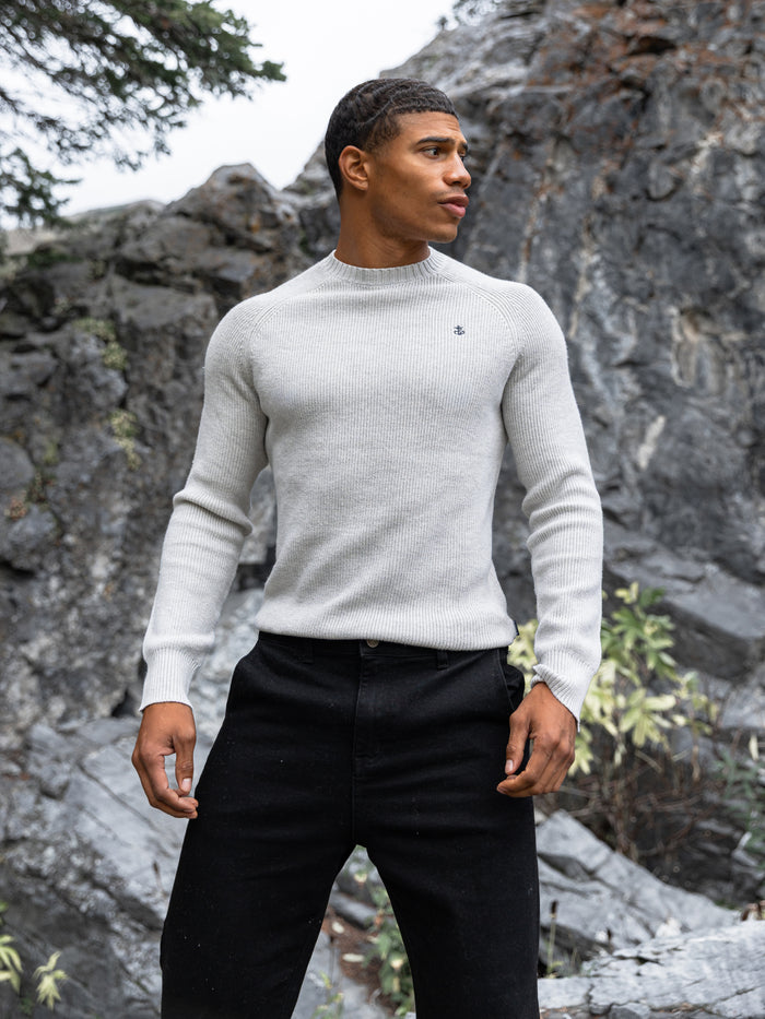 Olton Knit Jumper - Marl White