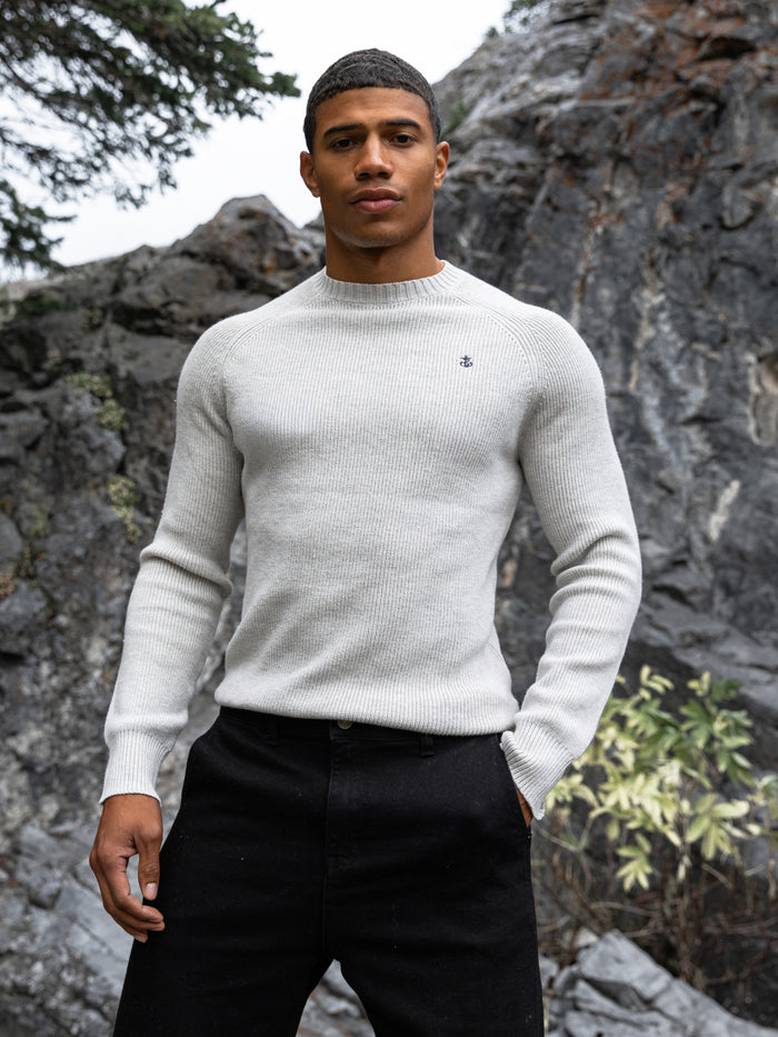 Olton Knit Jumper - Marl White