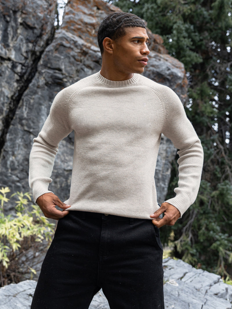 Olton Anchor Knit Jumper - Chalk