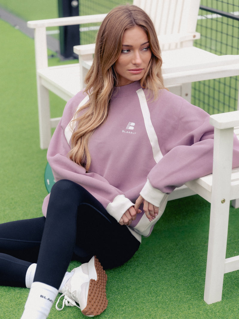 Classic Panel Oversized Jumper - Dusty Pink