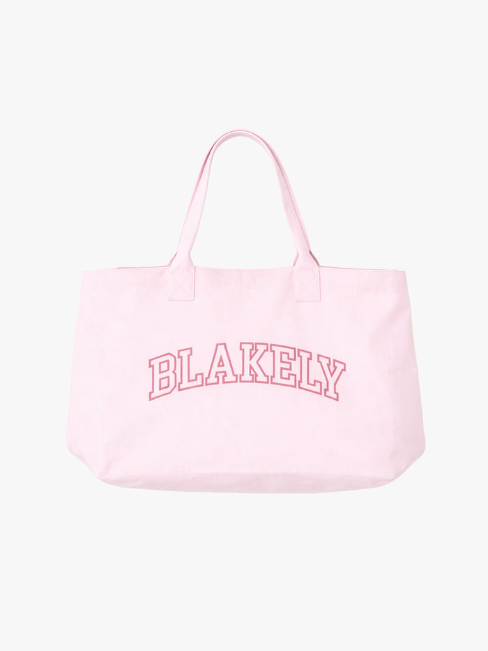 Outline Varsity Tote Bag - Blush Pink