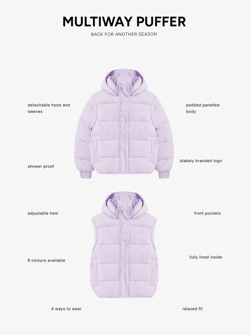 Multiway Puffer Coat 2 - Purple