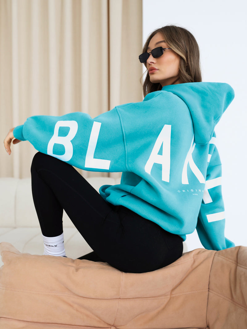 Isabel Oversized Hoodie - Aqua