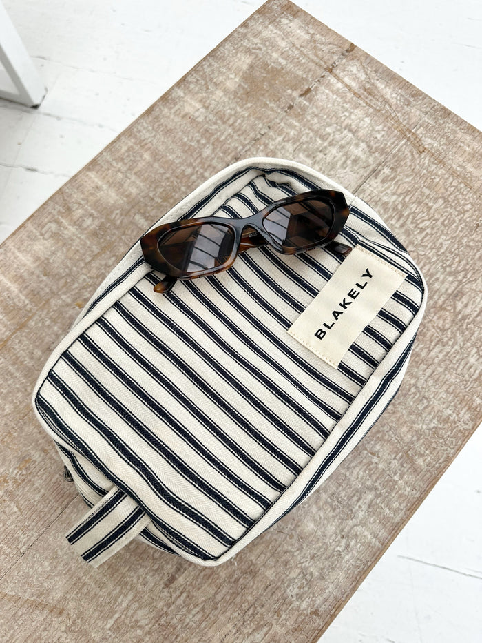 Lou Stripe Travel Bag - Dark Navy