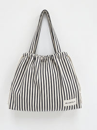 Lou Stripe Tote Bag - Dark Navy