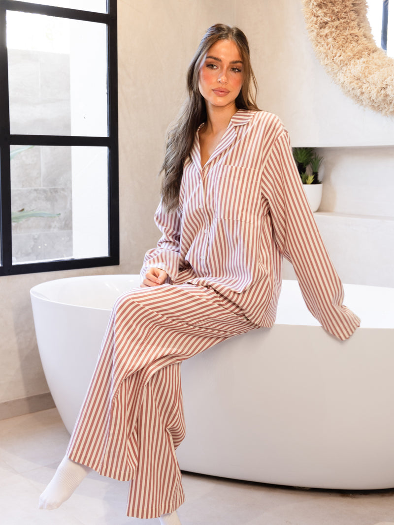 Suki Stripe Trousers - Red Stripe