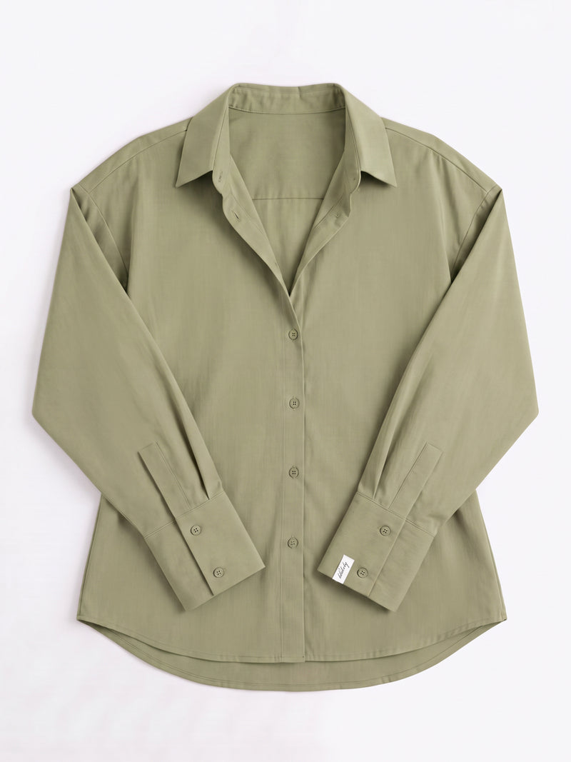 Sabrina Oversized Shirt - Warm Olive