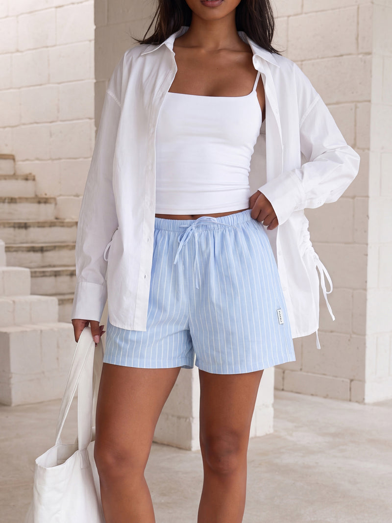 Summer Stripe Shorts - Blue Stripe