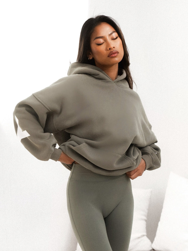 Isabel Oversized Hoodie - Safari Green