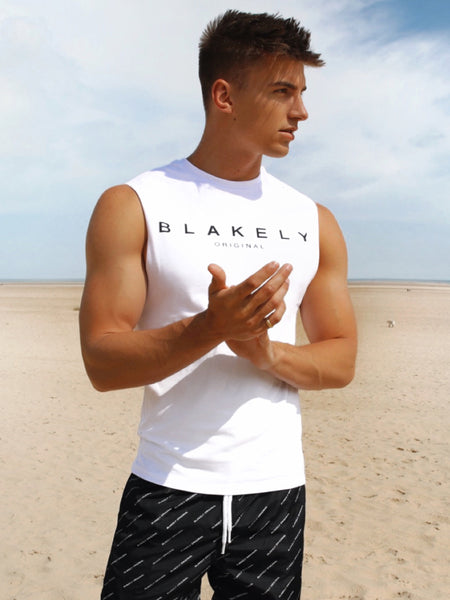 Buy Sarasota Crew Neck Mens White Vest – Blakely Clothing