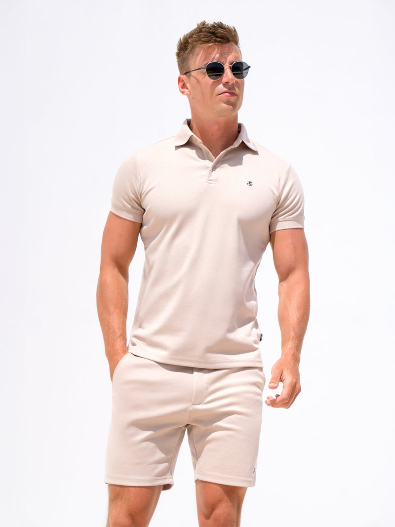 Sorrento Polo & Shorts Set - Tan