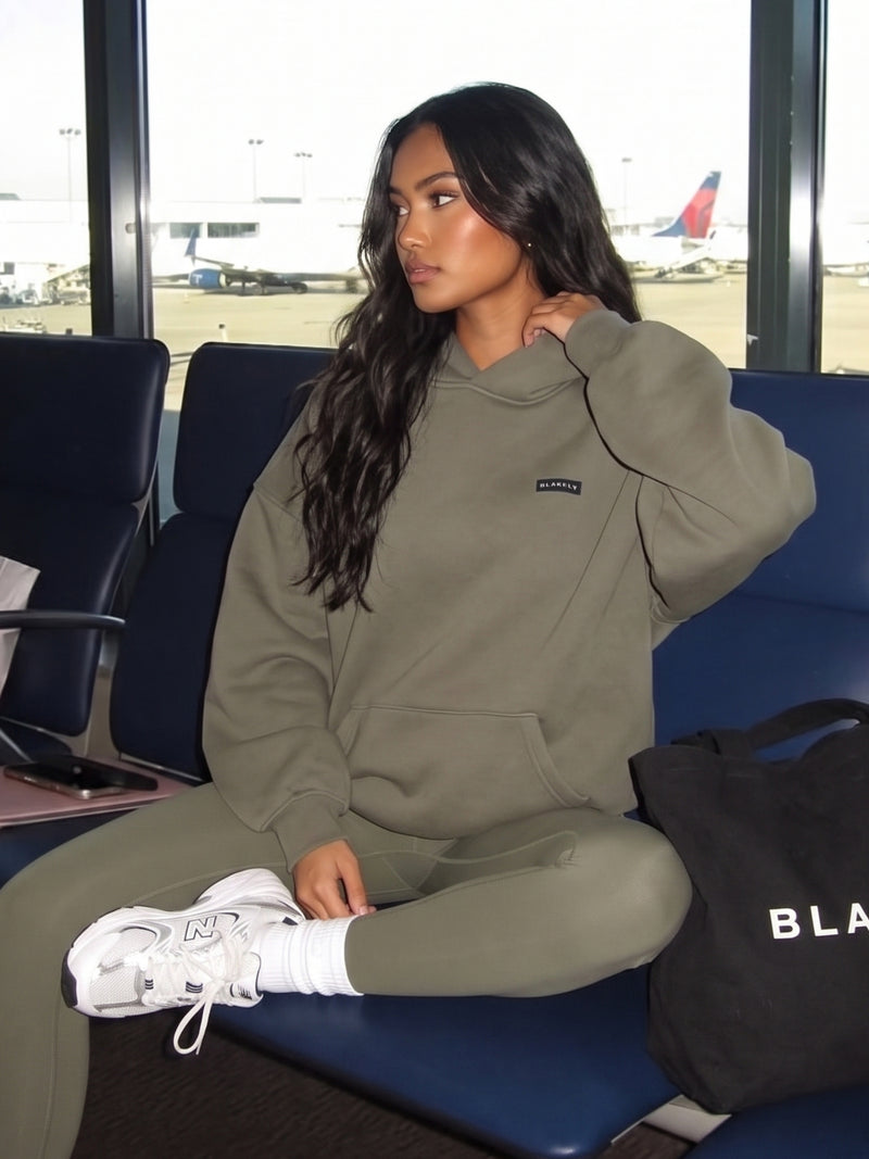 Olivia Oversized Hoodie - Safari Green