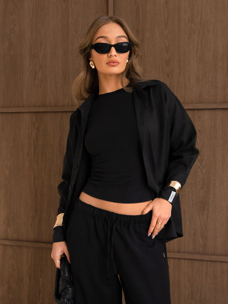 Sabrina Oversized Shirt - Black