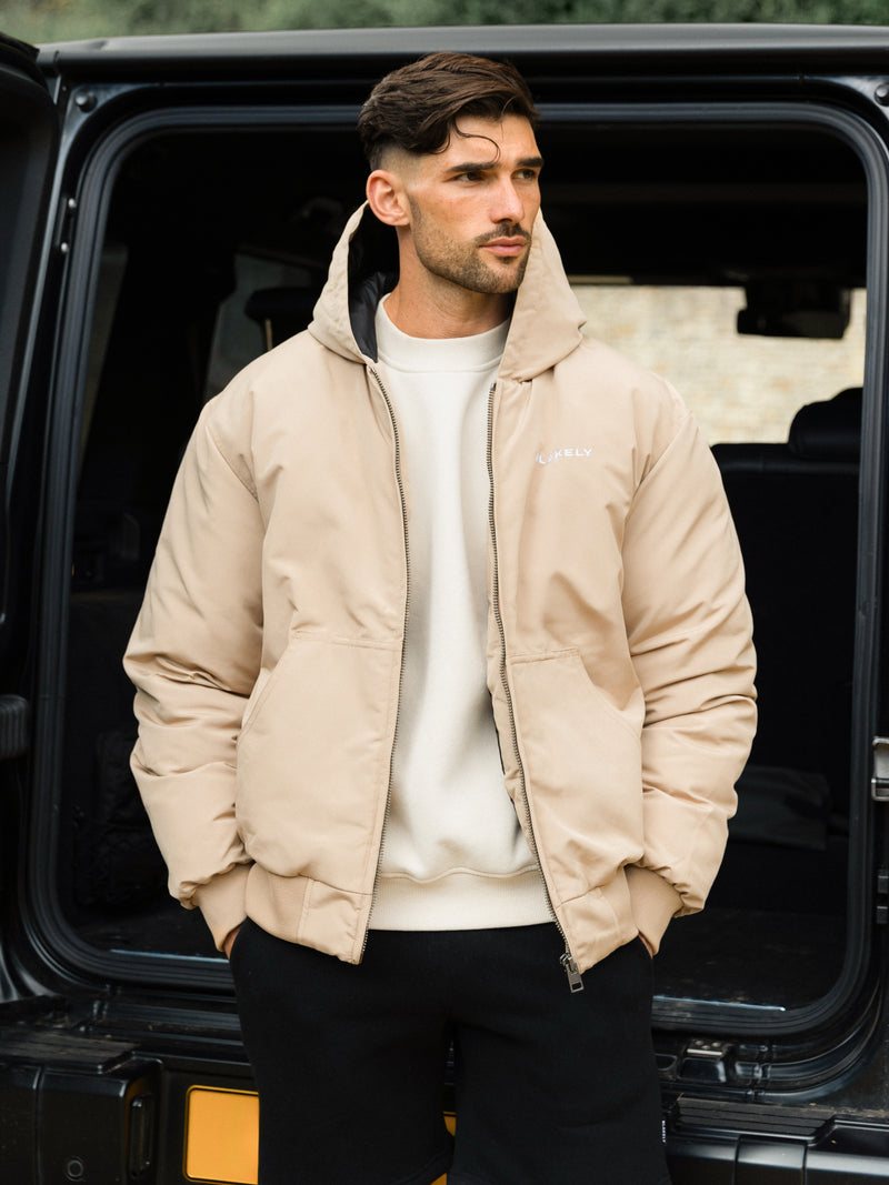 Layton Hooded Jacket - Tan
