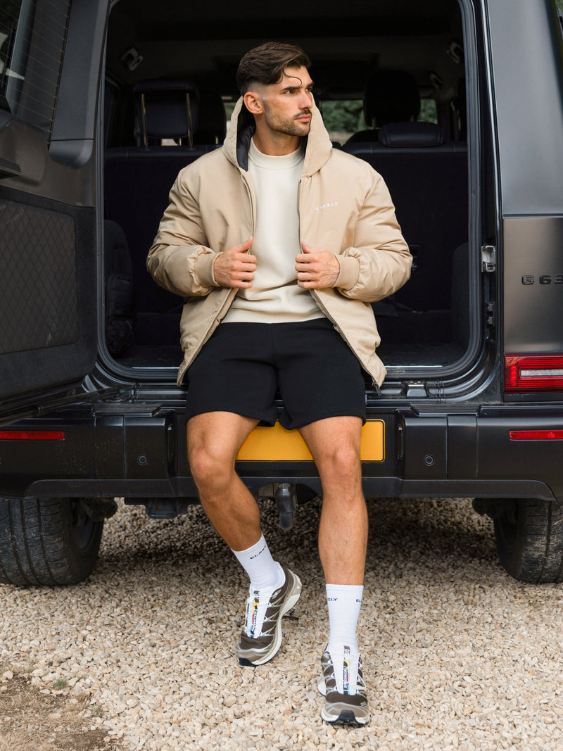 Layton Hooded Jacket - Tan