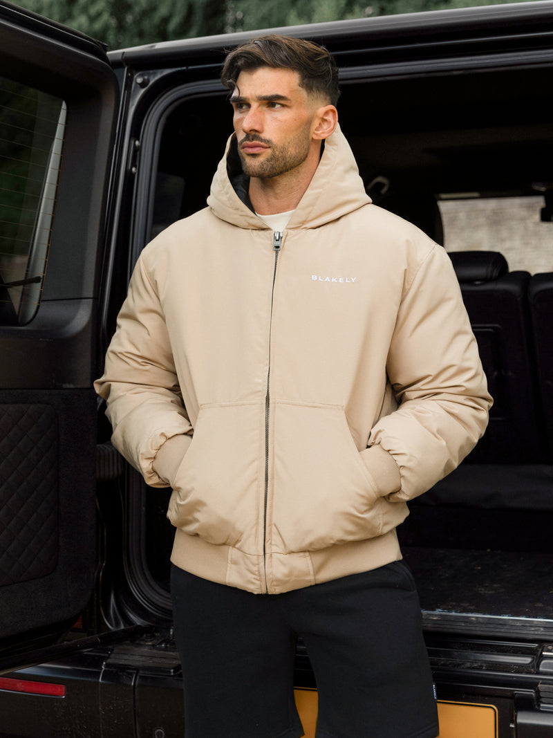 Layton Hooded Jacket - Tan