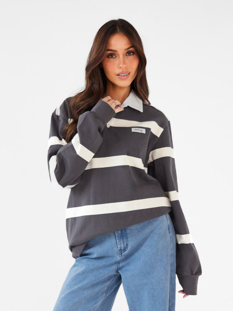 Tilly Rugby Shirt - Charcoal