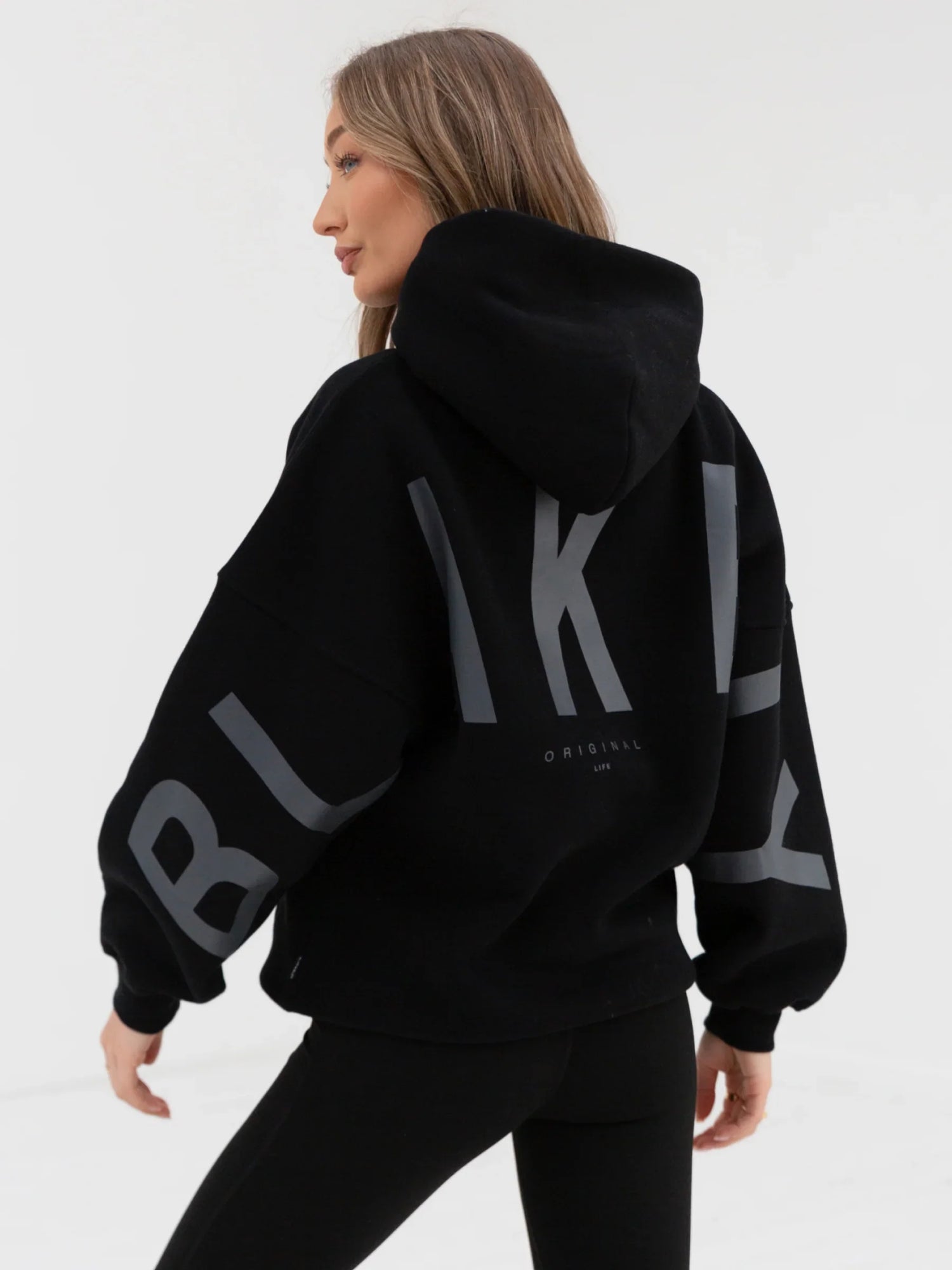 Buy Blakely Black Tonal Isabel Oversized Hoodie | Free delivery on ...