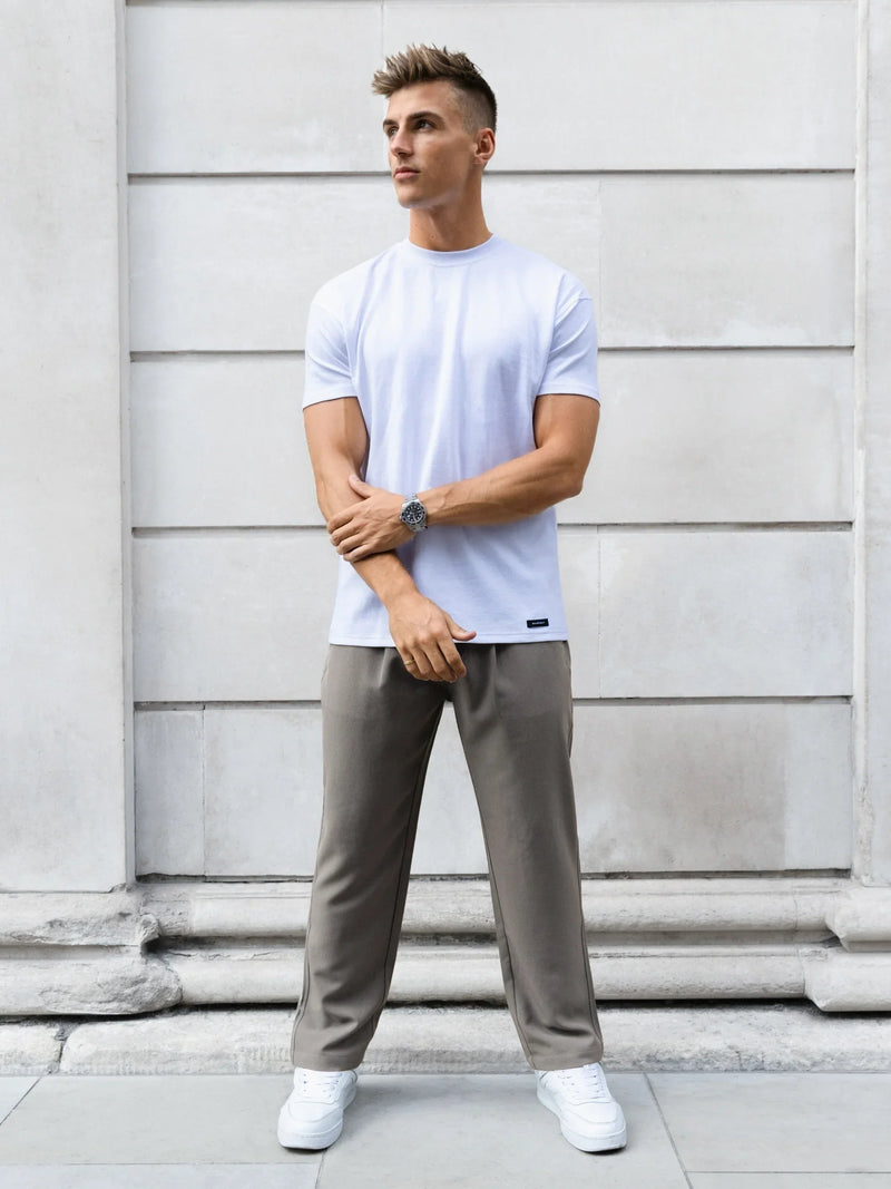 Anston Stretch Chinos - Warm Grey