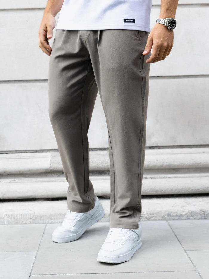 Anston Stretch Chinos - Warm Grey