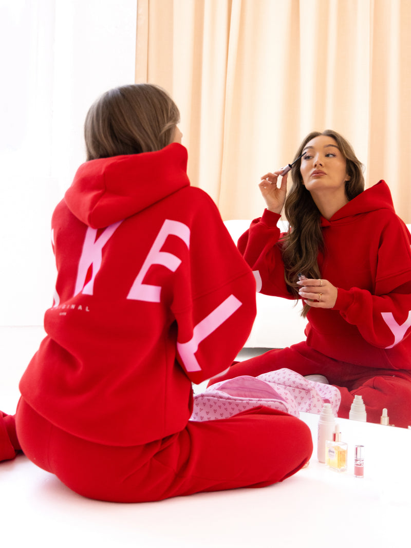 Isabel Oversized Hoodie - Hot Red
