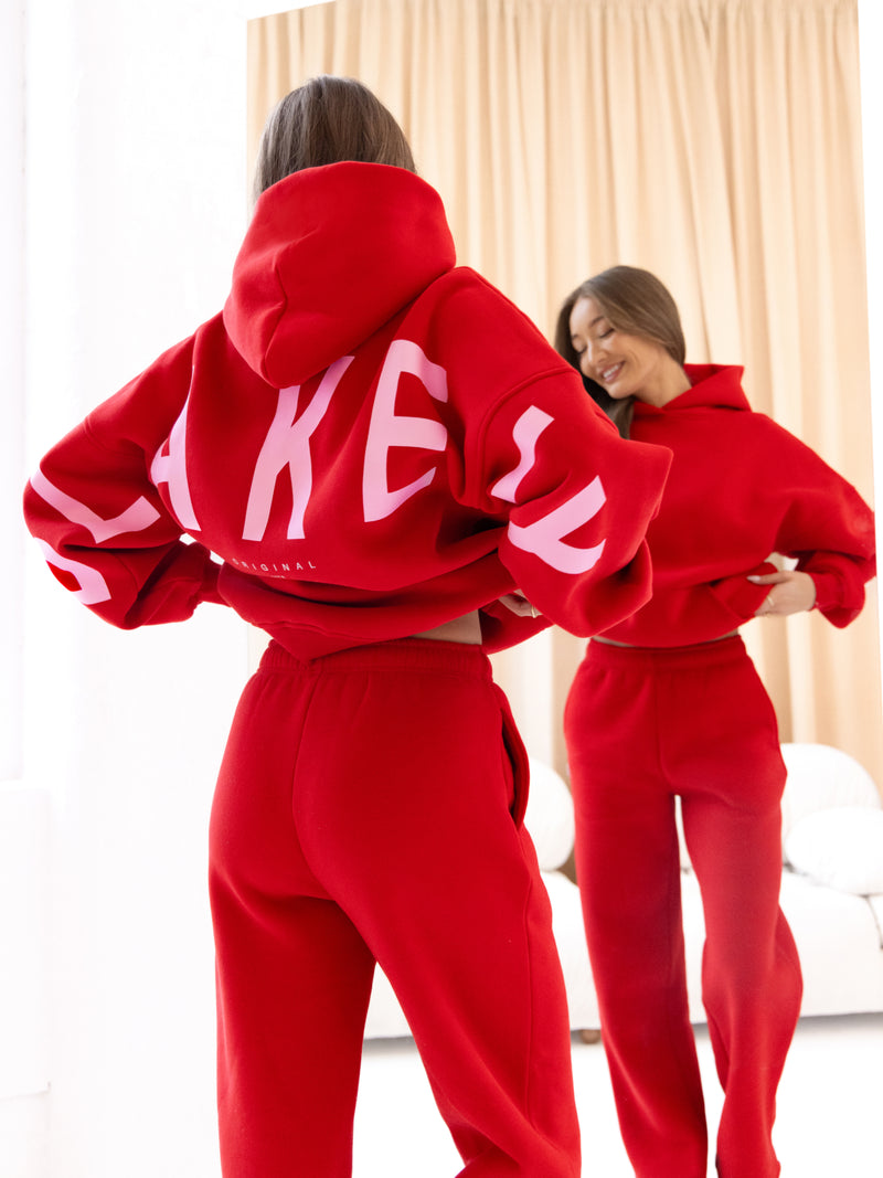 Isabel Oversized Hoodie - Hot Red