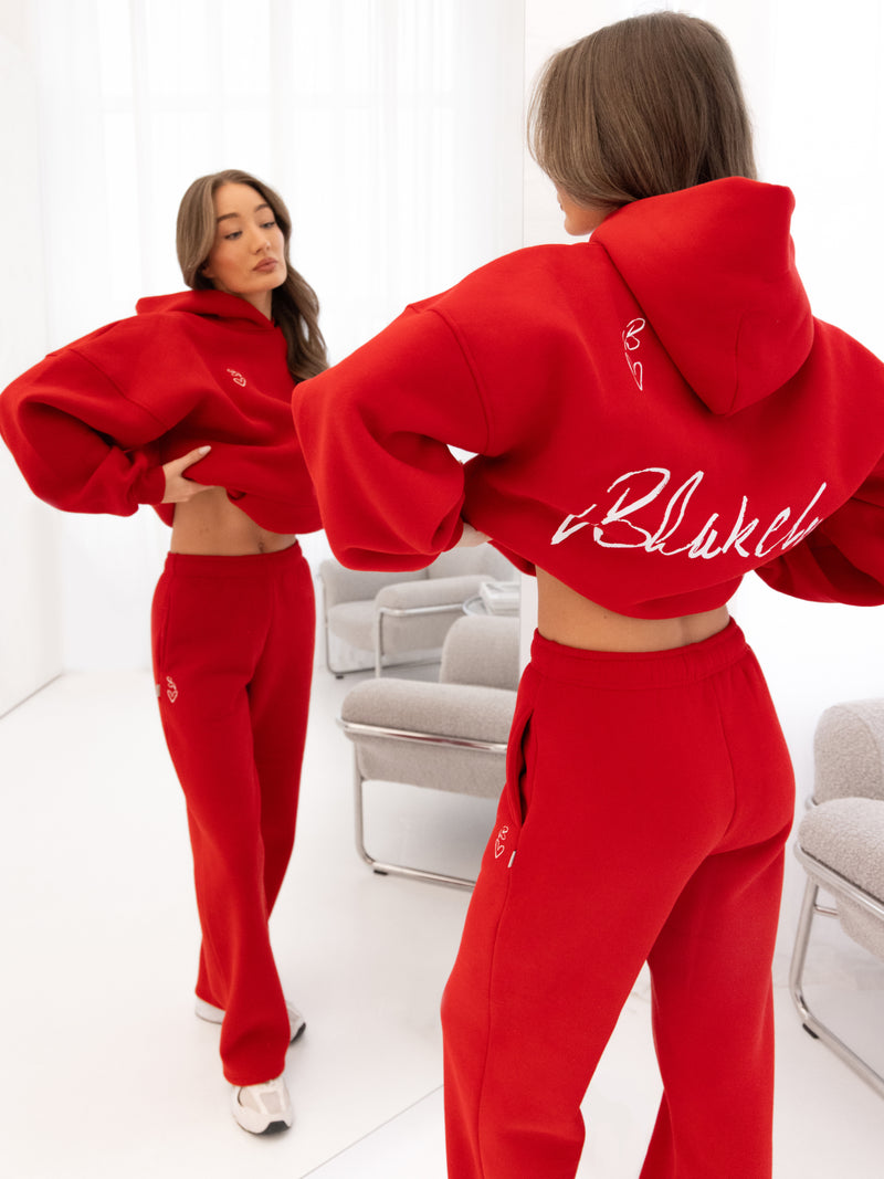 Esme Oversized Hoodie - Hot Red