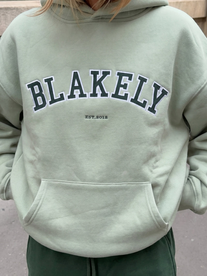 Varsity Oversized Hoodie - Light Green