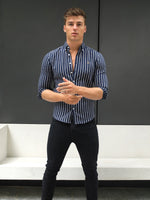 Savona Stripe Shirt - Navy