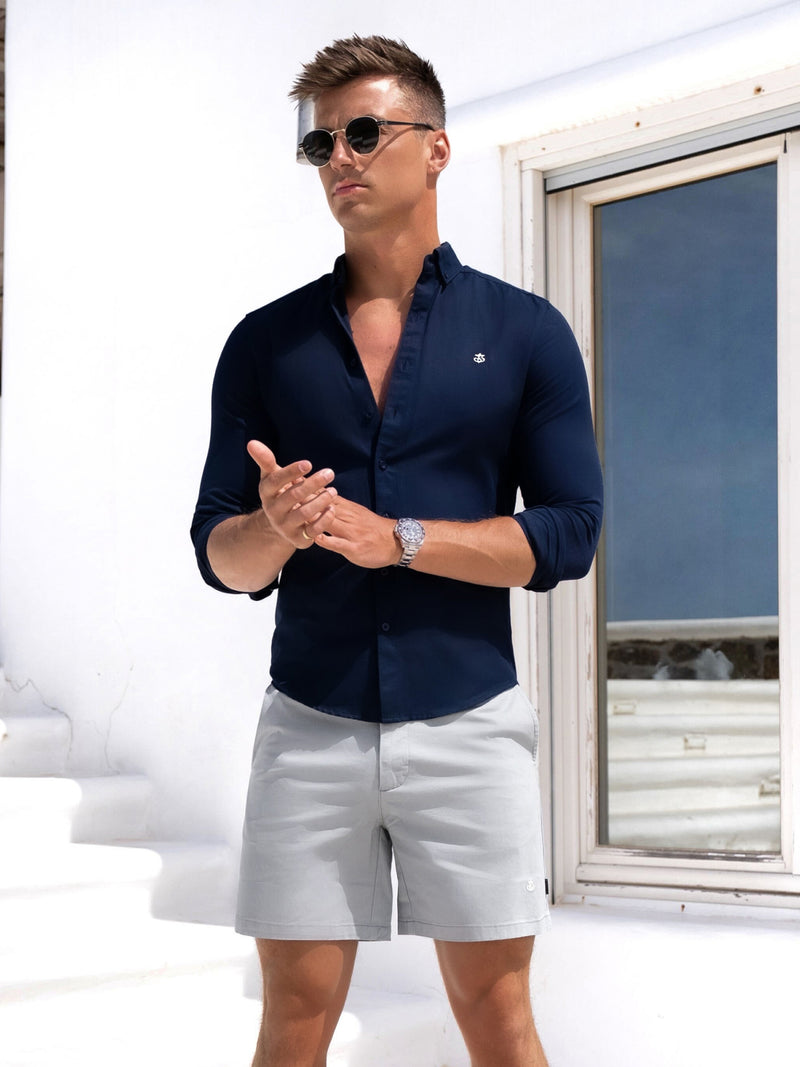 Worcester Shirt & Shorts Set - Navy & Grey
