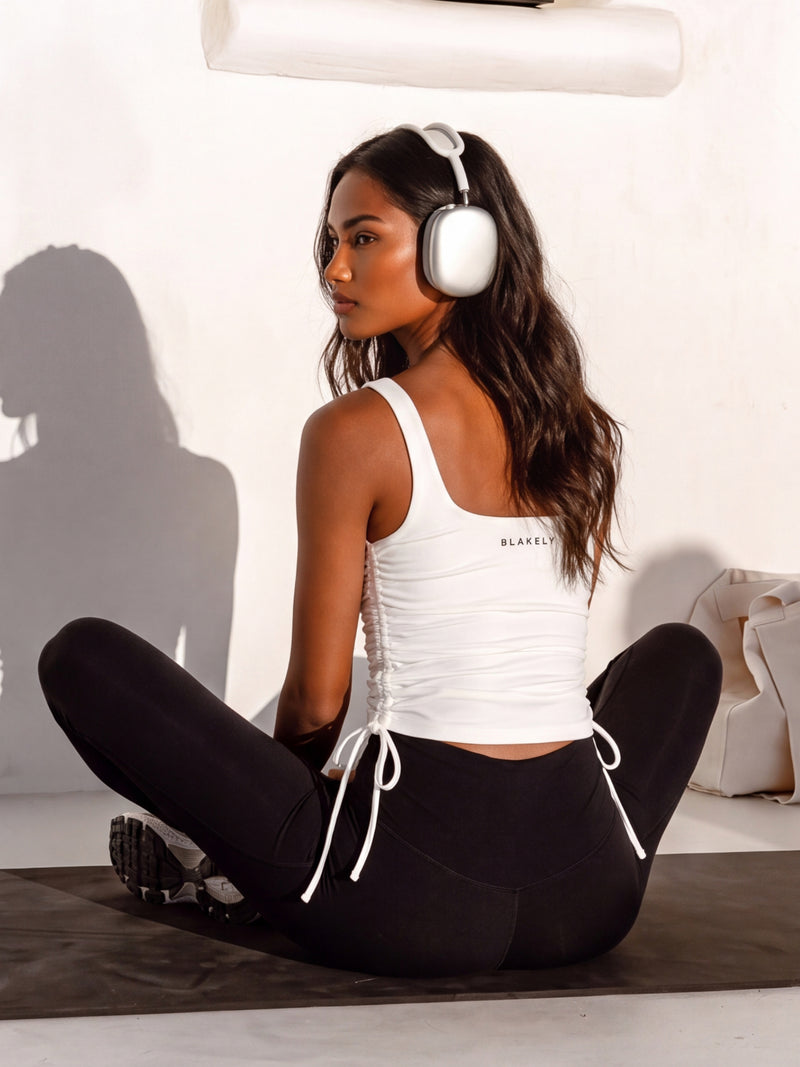 Ultimate Ruched Vest - White