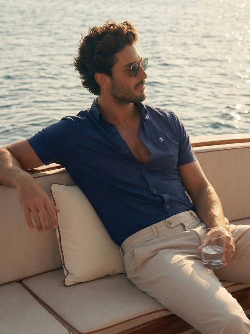 Worcester Long Sleeve Shirt - Navy