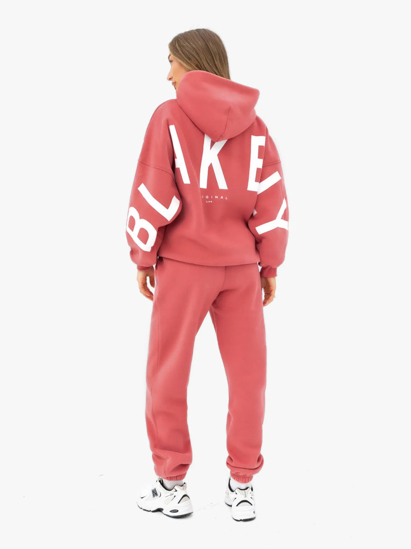 Isabel Cuffed Sweatpants - Sunrise Coral