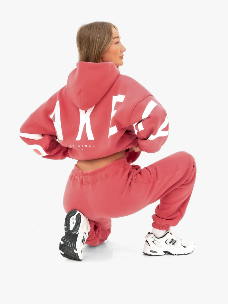 Isabel Cuffed Sweatpants - Sunrise Coral