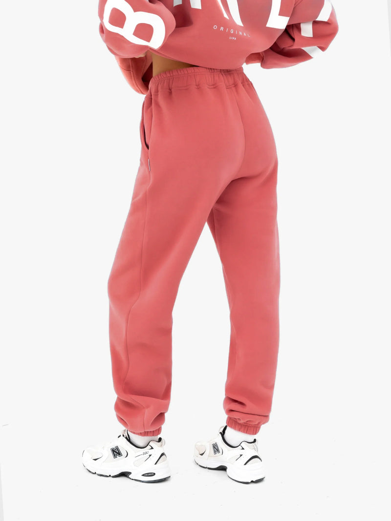 Isabel Cuffed Sweatpants - Sunrise Coral