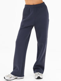 Isabel Wide Leg Sweatpants - True Navy